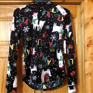 Christmas llama pullover